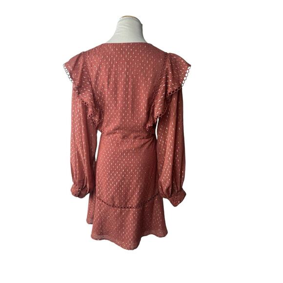 New ASOS Holiday Shimmer Above Knee Sparkle Party Dress Size 10 Plunge Neck - Picture 6 of 8